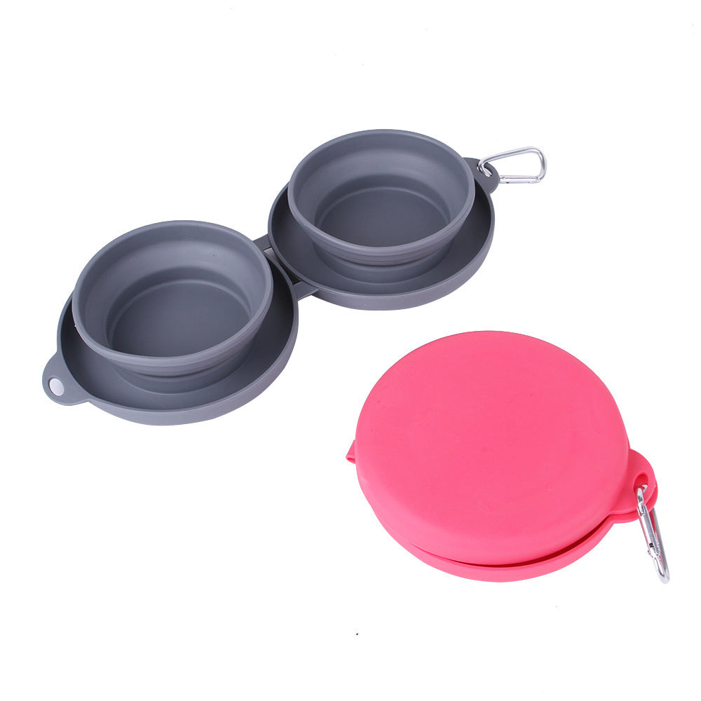 Gamelle Double Pliable avec Tapis Silicone - LePetitChat