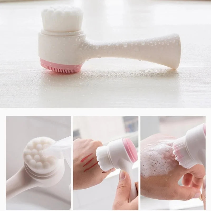 Brosse Nettoyante Visage Double Face en Silicone - LePetitChat