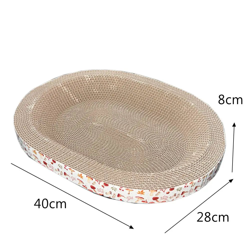 Panier Griffoir Ovale avec Herbe à Chat - LePetitChat
