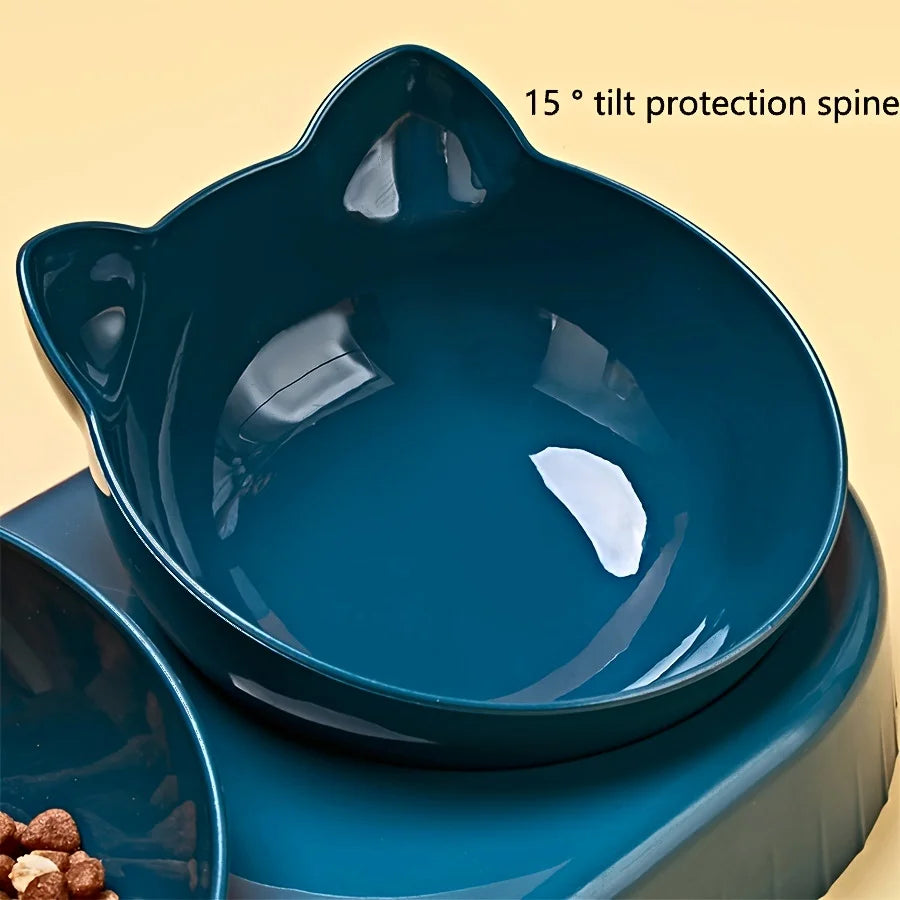 Bol pour Chat avec Distributeur d'Eau - Ensemble 3 en 1 avec Design Incliné - LePetitChat