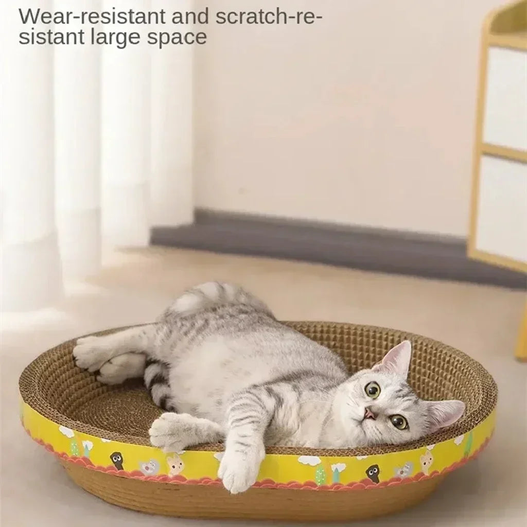 Panier Griffoir Ovale avec Herbe à Chat - LePetitChat