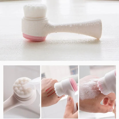 Brosse Nettoyante Visage Double Face en Silicone - LePetitChat