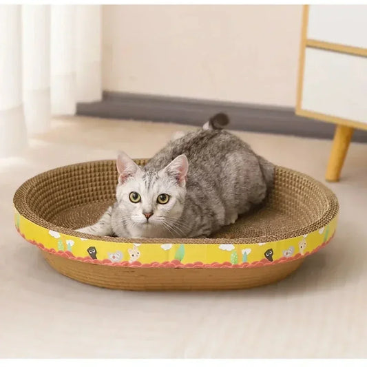 Panier Griffoir Ovale avec Herbe à Chat